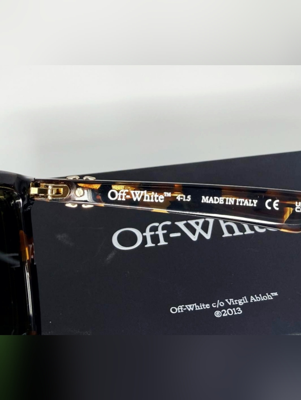 🔥Authentic Off-White "Virgil" Square-Frame Sunglasses – Dark Havana - Picture 5 of 6